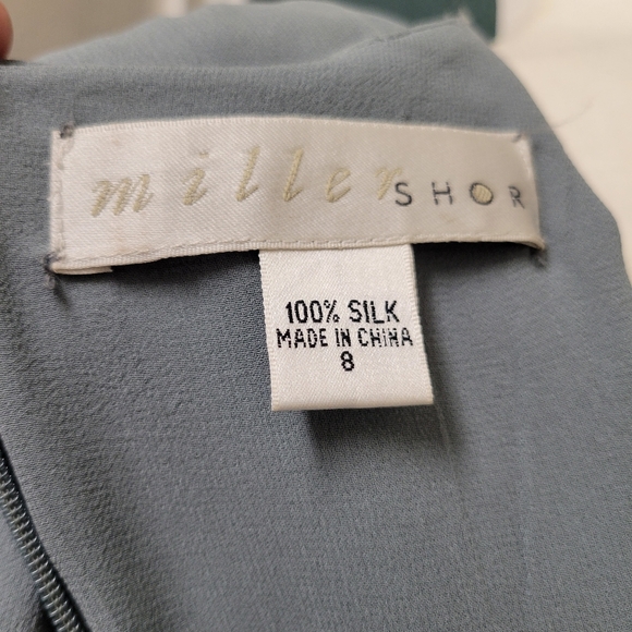 Miller Shor Vintage 2 Piece 100% Silk Crape Skirt and Top Size 8 - Picture 4 of 10